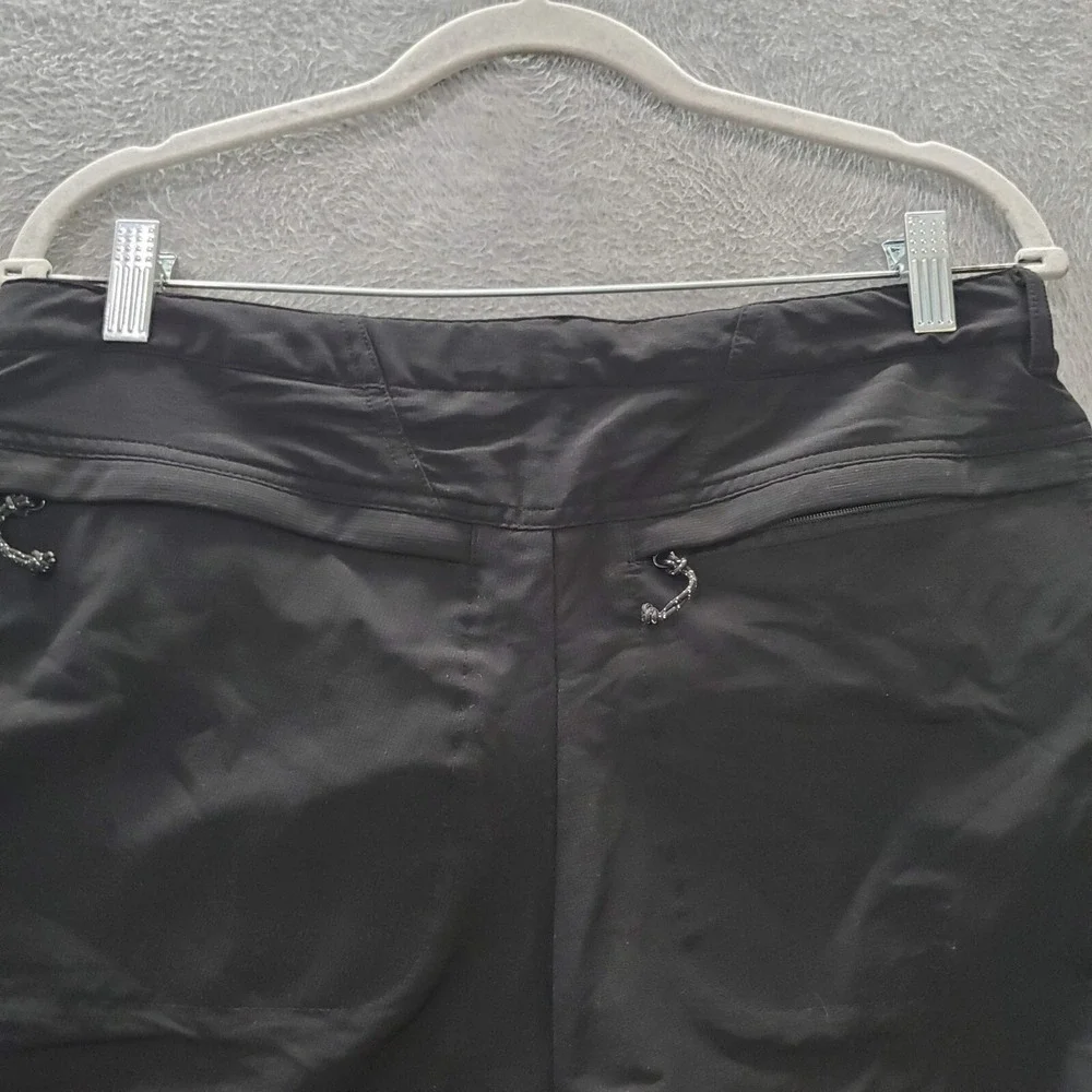 Navara Men Activewear Shorts 32 Black Chino Zip Pockets‎ MTB Cycling Belted